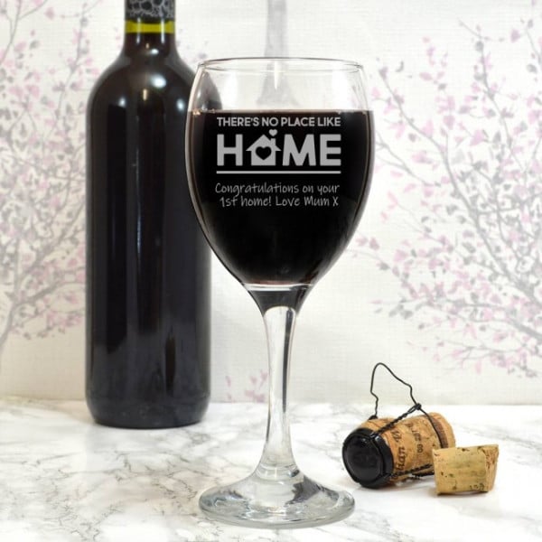 single no place like home wine glass1