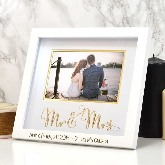 Personalised Mr and Mrs Gift Photo Frame from GiftsOnline4U