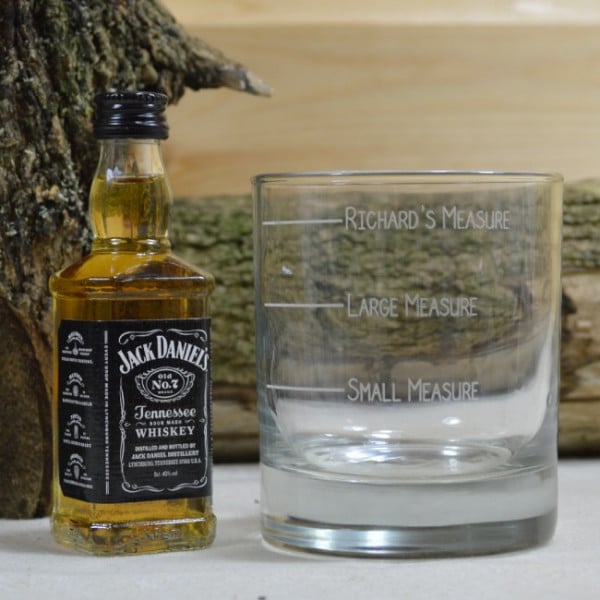 Personalised Measure Whisky Glass