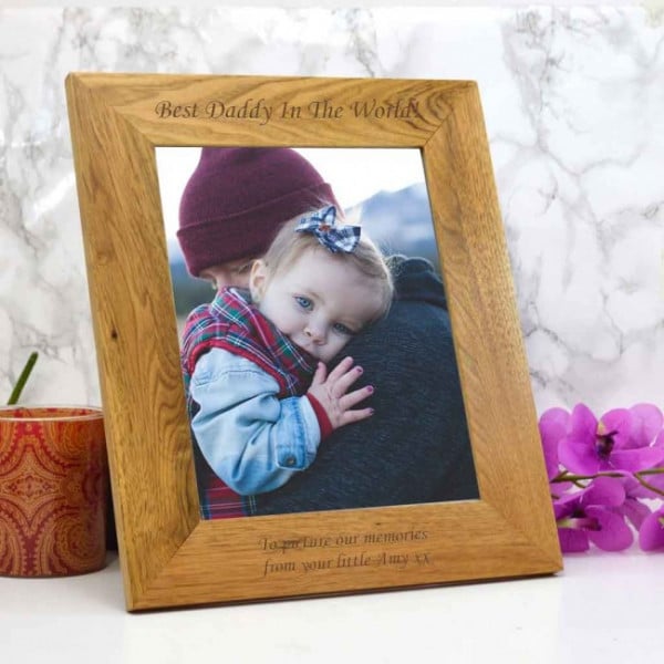 wooden photo frame portrait dad