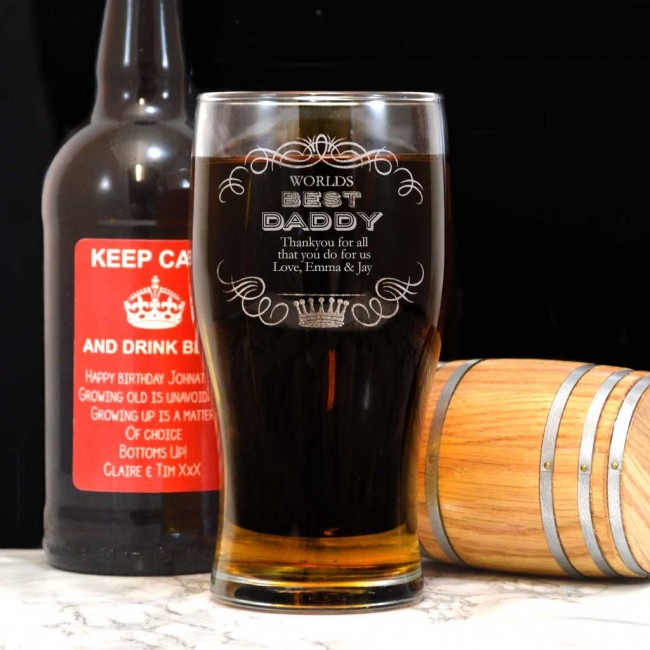 Daddy Pint Glass Gifts for Dad