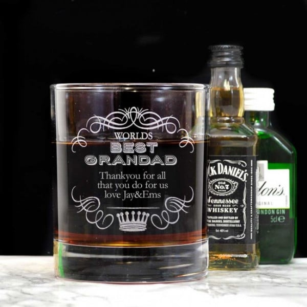 worlds best grandad whisky glass