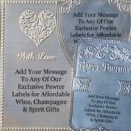 Personalised Pewter Wine Labels