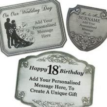 Personalised Pewter Champagne Labels