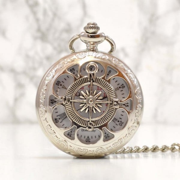 Gifts for Dad Personalised Pocket Watch Compass Design