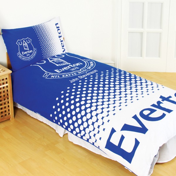 Personalised Everton Single Duvet Cover With Pillow Case