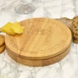 family crest wooden cheeseboard round 4
