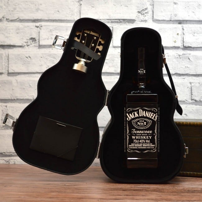 Personalised Jack Daniels Guitar Case and 70cl No. 7 Gift Set