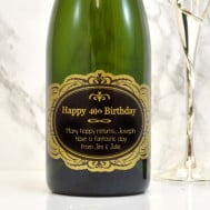 happy 40th champagne label 2