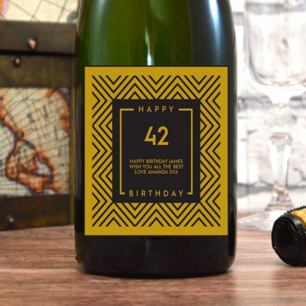 modern champagne label design square 1 2