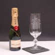 moet with writting on glass