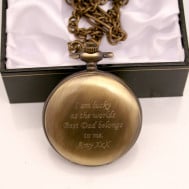 original engraved bronze pocket watch single opening