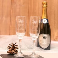 personalised champagne gla1