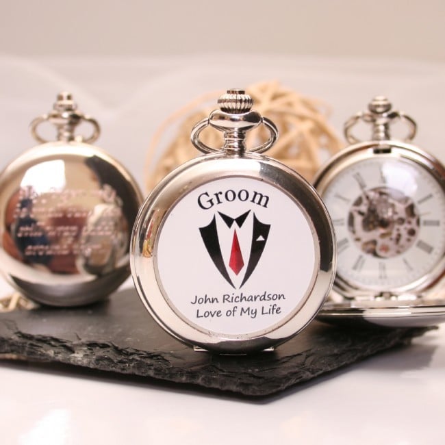 Personalised Groom Pocket Watch