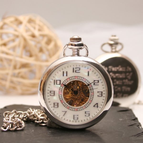 Mother of pearl pocket watch sales