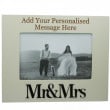 Personalised Mr And Mrs Wedding Photo Frame 6 x 4