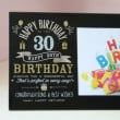 Personalised 30th Birthday Gift Frame with Sentiment