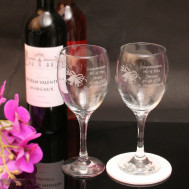 wedding bells wine glasses
