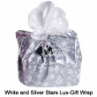white and silver stars lux gift wrap 16