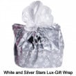 white and silver stars lux gift wrap 2