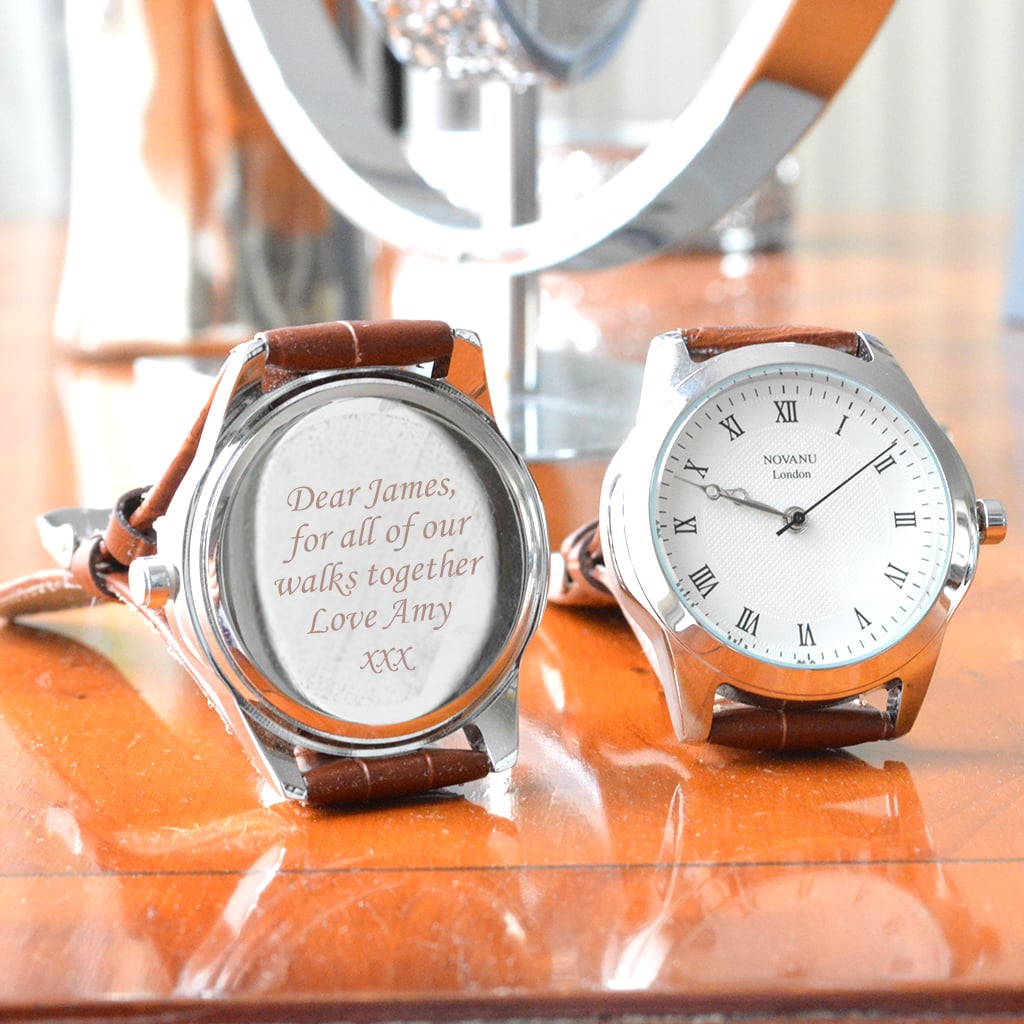 Personalised Men’s Stylish Engraved Wrist Watch