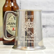 fam crest silver tankard