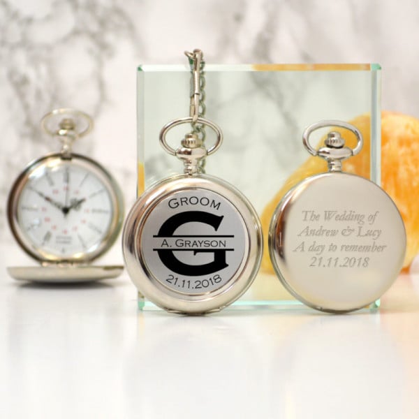Personalised Groom Pocket Watch Gift