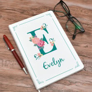 Blank Journal Alphabet Letter Flower Jpg 02