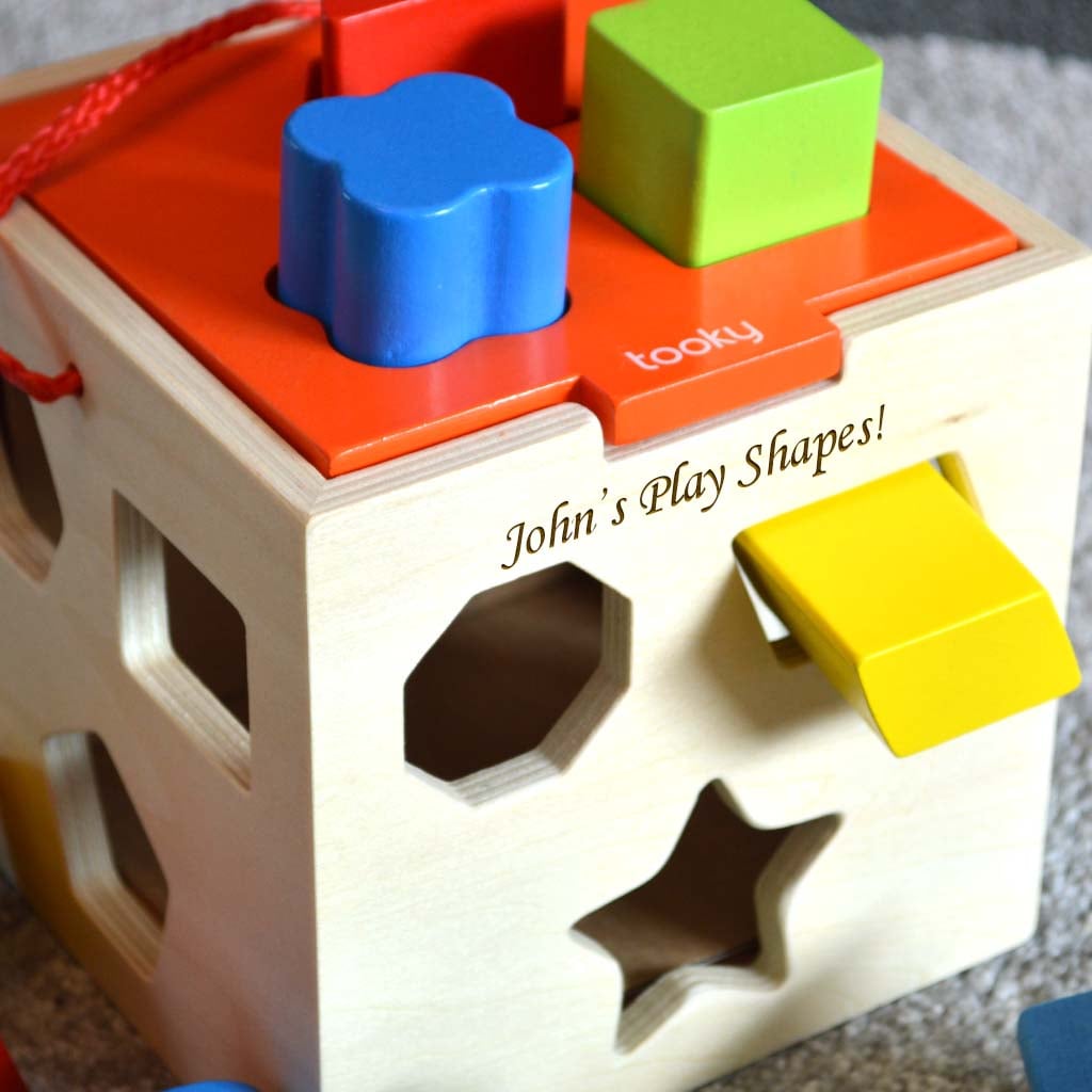 Personalised Wooden Shape Box Toy