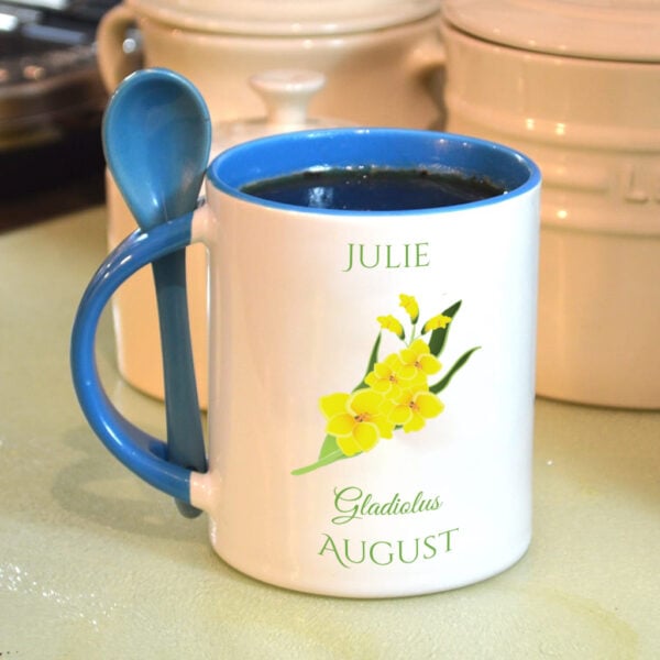 August Birth Flower On Mug 03 Jpg