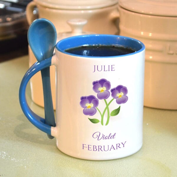 February Birth Flower On Mug 03