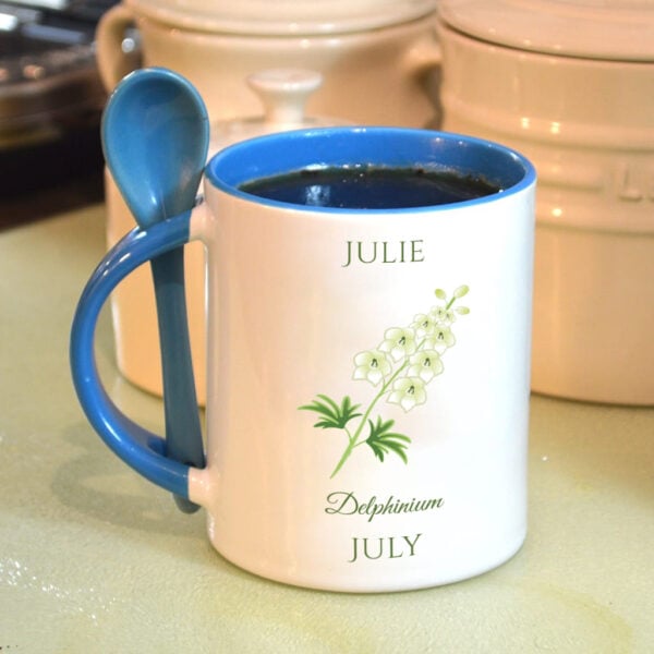 July Birth Flower On Mug 03