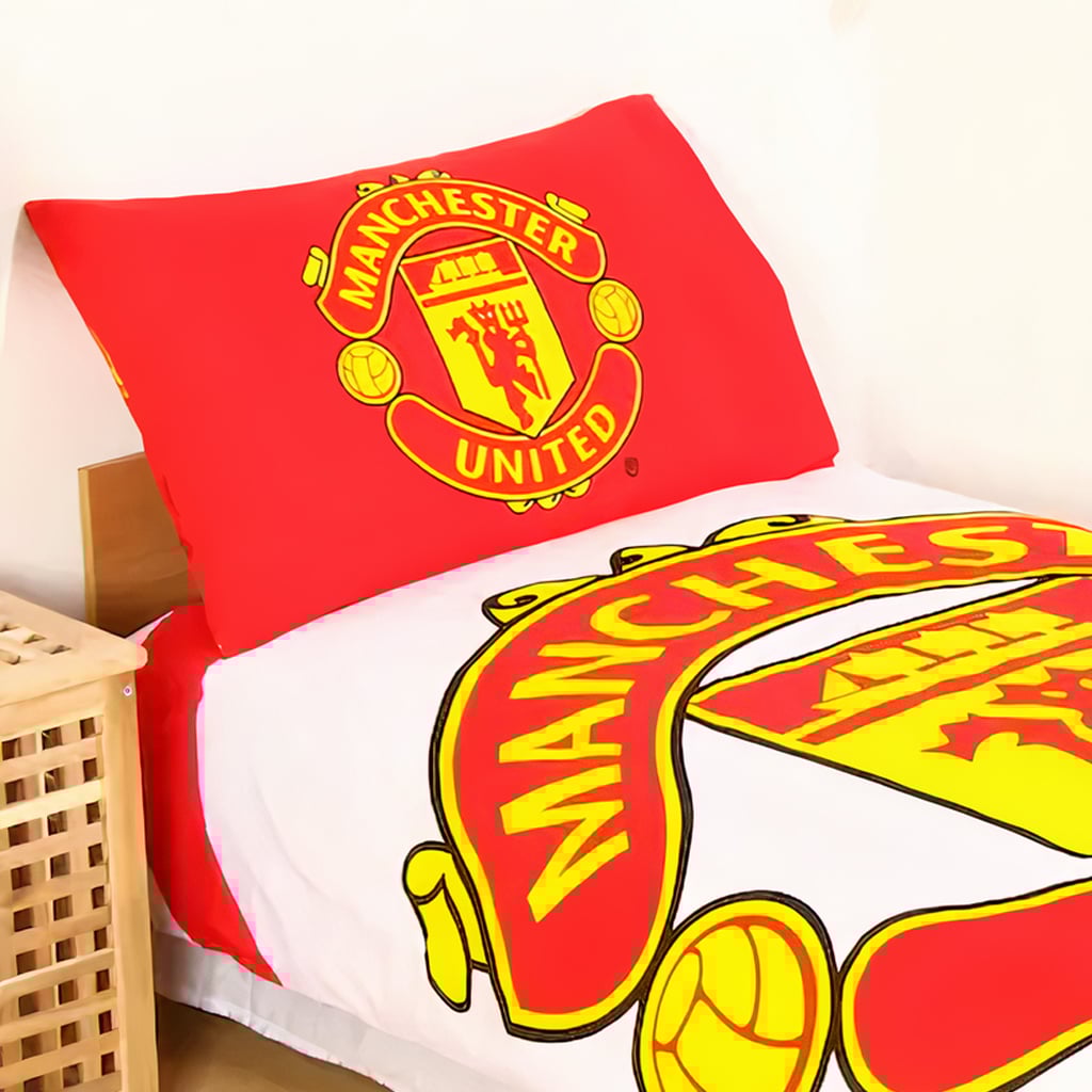 Personalised Man Utd Single Duvet Cover and Pillow Case