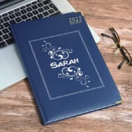 Personalised Diary Blue Ornate copy