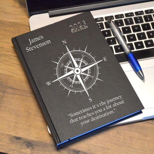 Black A5 Diary Compass copy 1