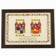double coat of arms dark frame