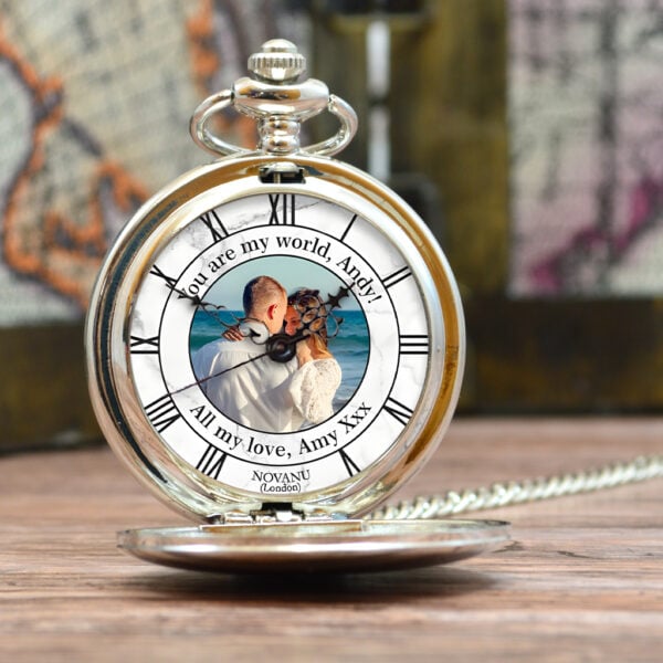 Personalised 50th Birthday Photo Pocket Watch - GiftsOnline4U