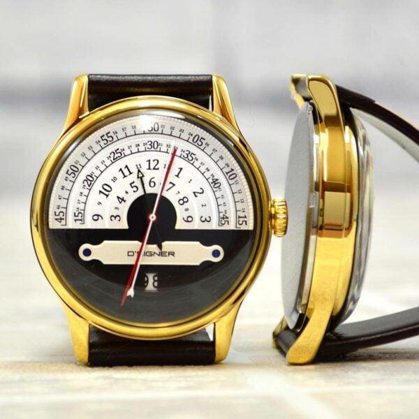 original wrist watch with half face design