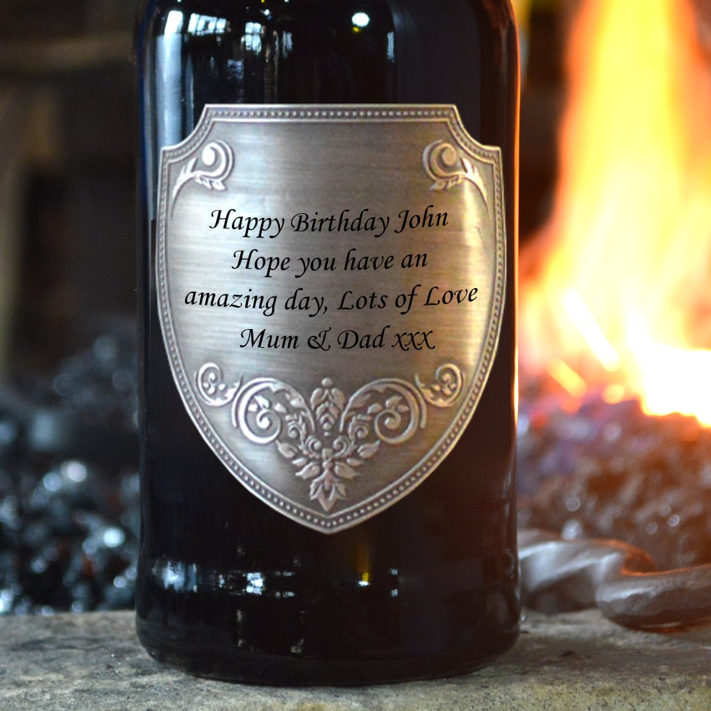 Personalised Ruby Port Pewter Label - GiftsOnline4U