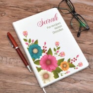 Personalised Flower design note book