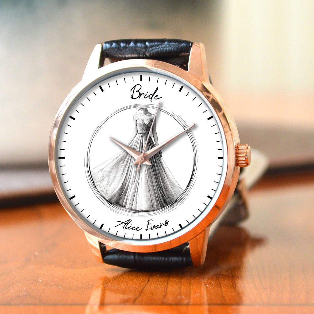 Personalised Wrist Watch for the Bride from GiftsOnline4U