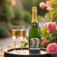 Champagne editable product image template