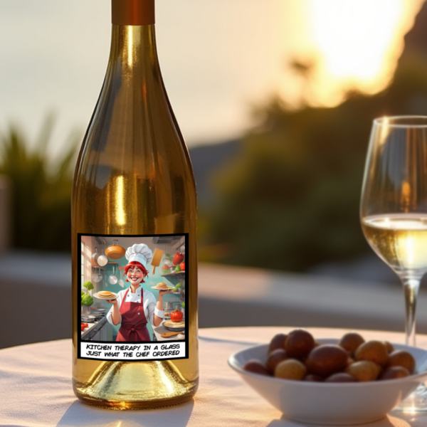 White wine chablis Female Chef Product Photo
