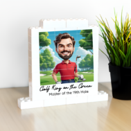 male golfer Lego style puzzle.