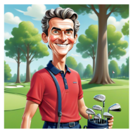 Greeting card with Golfer