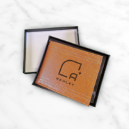 Personalised wallet with a modern, geometric monogram design