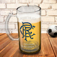 rangers pint glass with personalisation 03